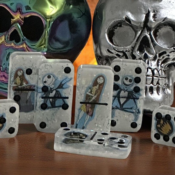 Jack Skellington Nightmare before Christmas professional double 6 dominoes - Picture 4 of 4
